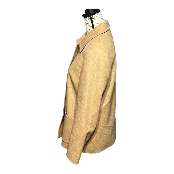 Talbots Vintage Italian Camel Hair Button Front Shacket Tan Size 4 - Picture 6 of 14